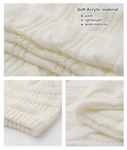Double Couple Womens Scarf Beanie Hat Set Thick Winter Infinity Scarf Knit Scarfs for Women - 4