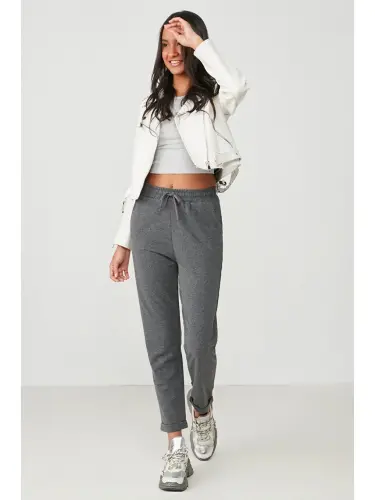 Double Cuff Sweatpants 738 Anthracite-Anthracite - LC WAIKIKI (1)