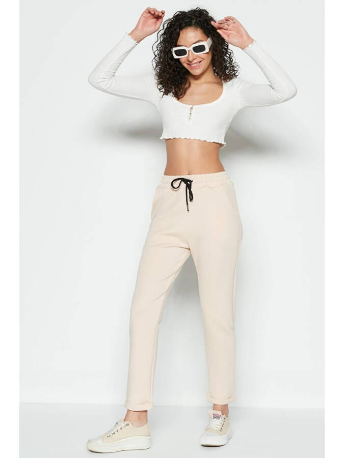 Double Cuff Sweatpants 807 Cream - 5