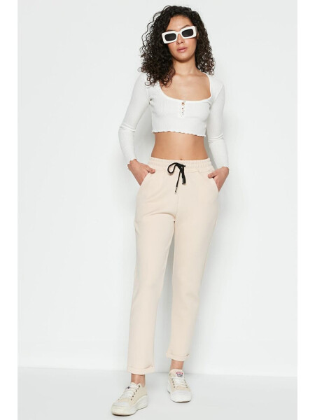 Double Cuff Sweatpants 807 Cream - 6