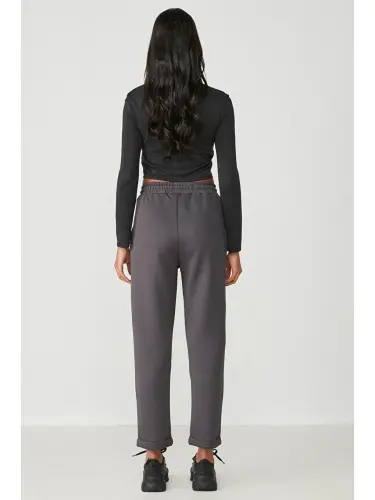 Double Cuff Tracksuit Bottoms 807 Smoke-Gray - 4