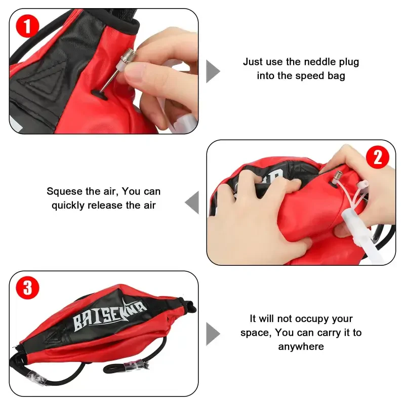 Double End Ball, EEEkit Boxing Speed Dodge Training Ball Leather Punch Bag Hanging Speed Ball for Gym Boxing Speed Training, Includes Cord, Stress Relief Exercise Equipment, Adult Teenagers - 7