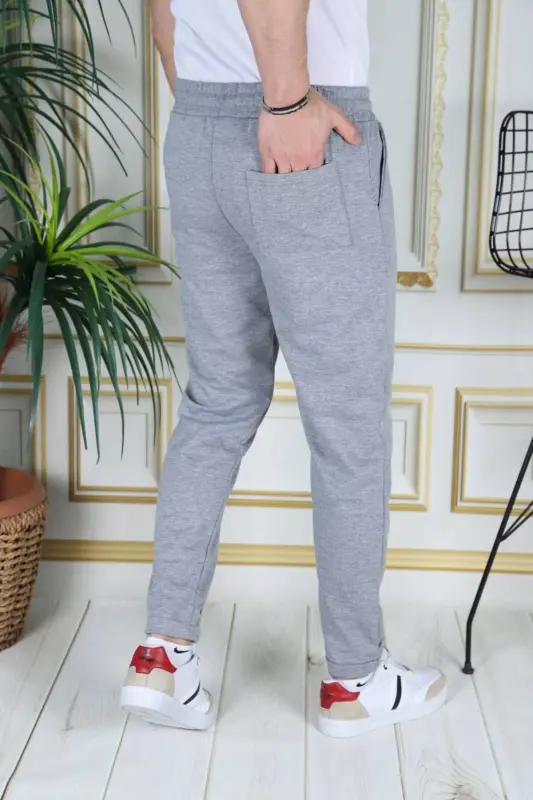Double face fabric sweatpants-Metallic anthracite doubleface - 2