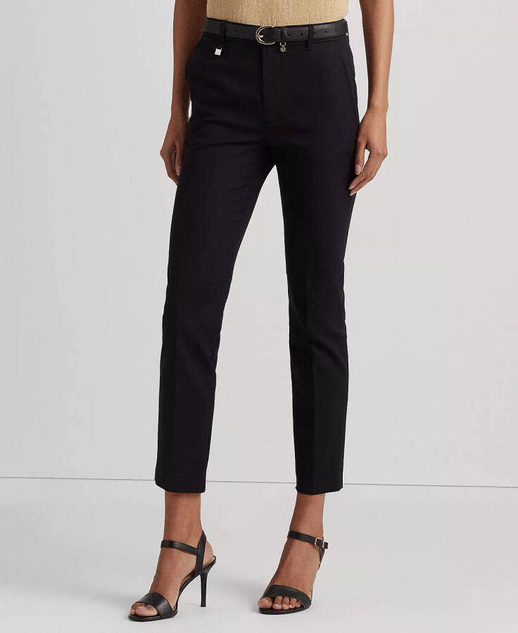 Double-Faced Stretch Cotton Pant, Regular & Petites Polo Black - 1