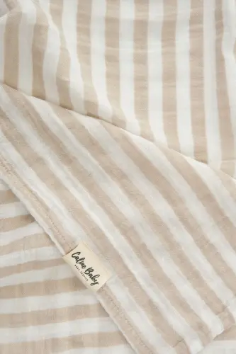 Double Gauze Muslin Swaddle 40/40 - 120x120 Cm Beige-Beige 