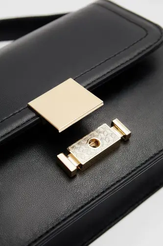 Double handle crossbody bag - Black - 5