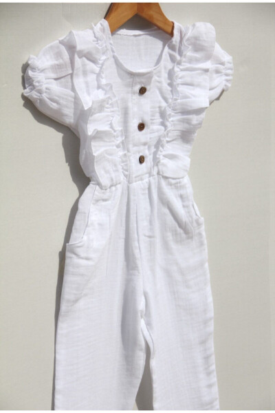Double Layer Muslin Short-Sleeved Romper for Girls - BOTEX (1)
