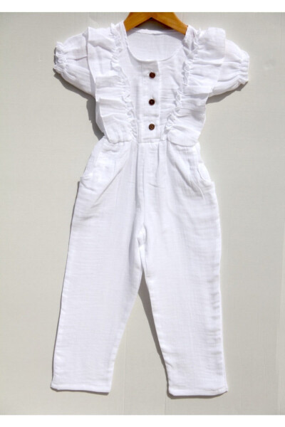 Double Layer Muslin Short-Sleeved Romper for Girls 