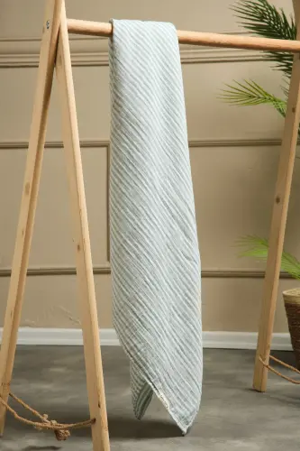 Double Layer Muslin Swaddle 20/20 - 120x120 Cm Green-Green - 3