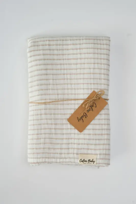Double Layer Muslin Swaddle 30/10 - 120x120 Cm Beige-Beige - 3