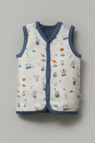 Double layer, patterned vest. - Modazone
