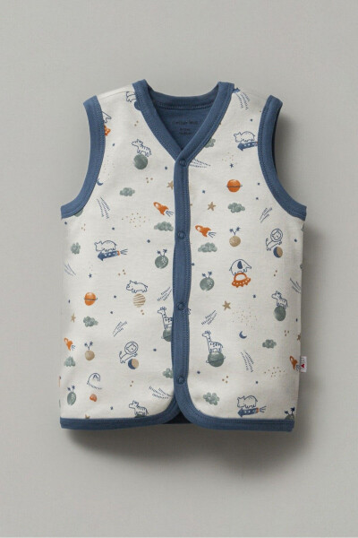 Double layer, patterned vest. - MOTHER LOVE