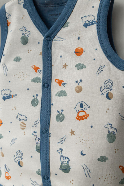 Double layer, patterned vest. - MOTHER LOVE (1)