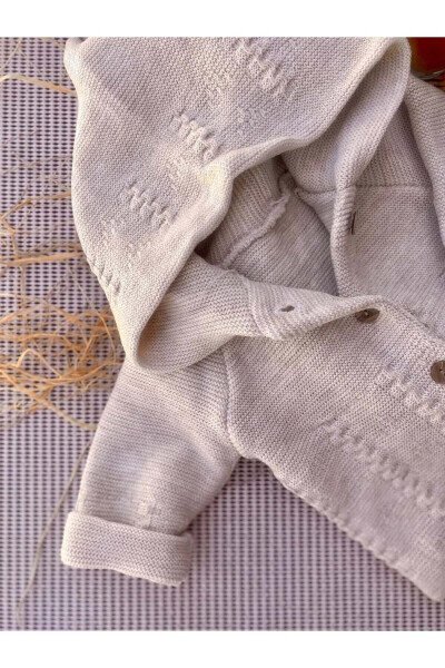 Double-layered knitted hoodie for babies (12347) - MYZİ STORE (1)