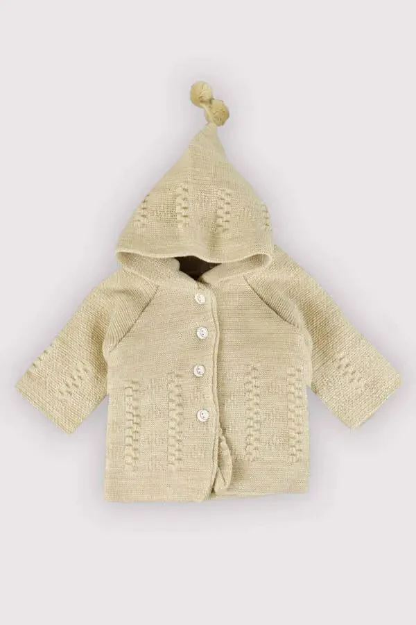 Double-layered knitted hoodie for babies (12347) - 3