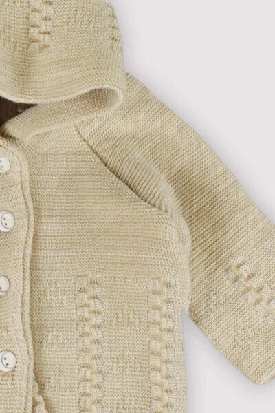 Double-layered knitted hoodie for babies (12347) - 4