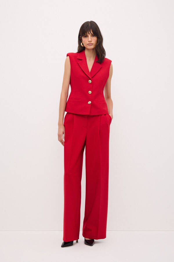 Double-Layered Wide-Leg Pants - 1