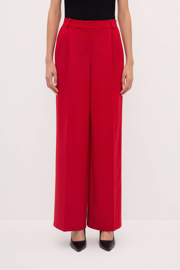 Double-Layered Wide-Leg Pants - 2