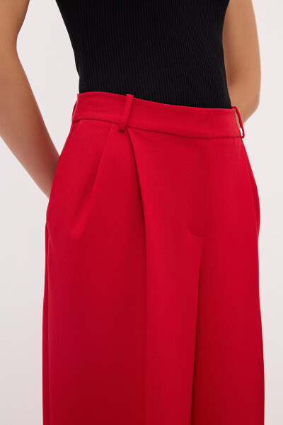 Double-Layered Wide-Leg Pants - 3