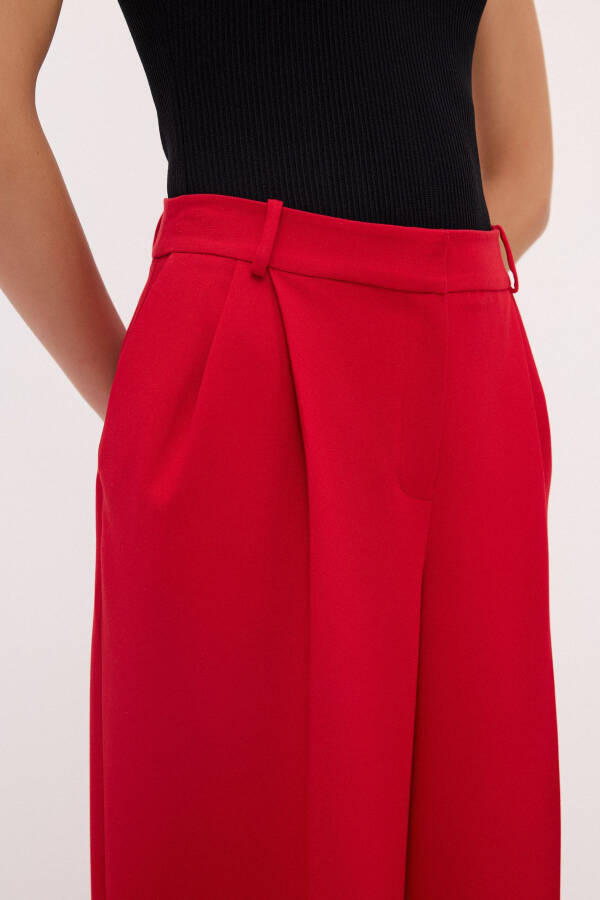 Double-Layered Wide-Leg Pants - 3