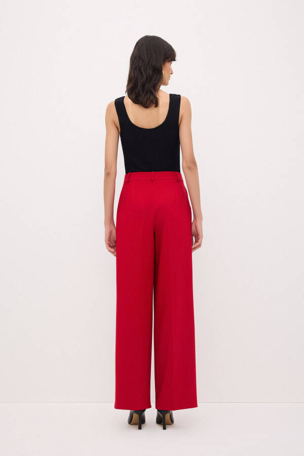 Double-Layered Wide-Leg Pants - 6