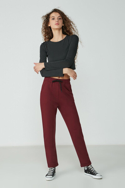 Double Leg Sweatpants 738 Burgundy - 6