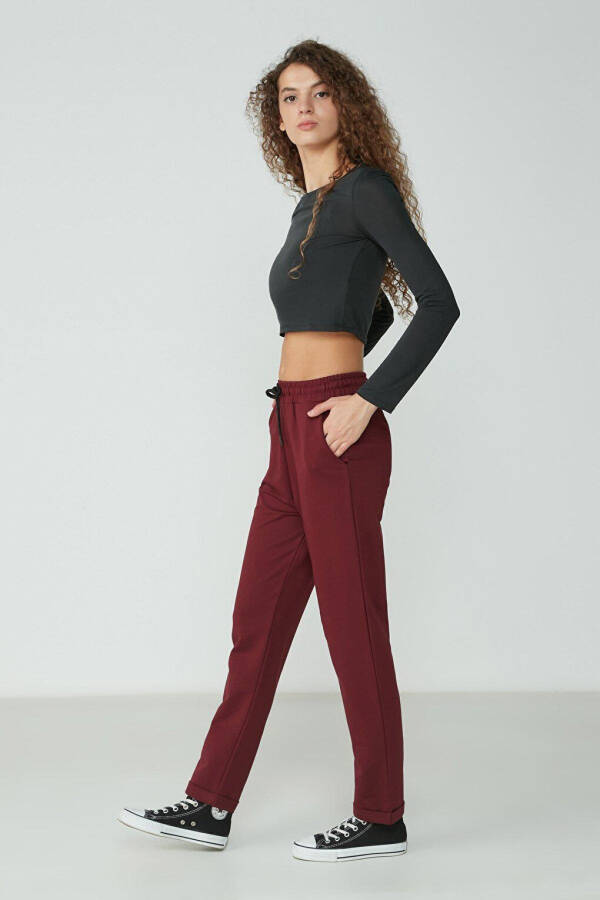 Double Leg Sweatpants 738 Burgundy - 7