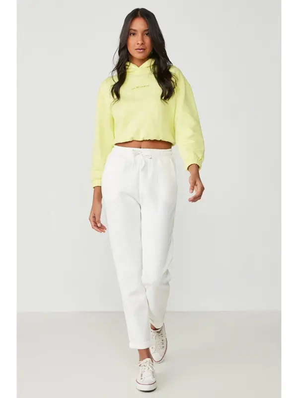 Double Paça Eşofman Altı 807 Ekru-Ekru - 1