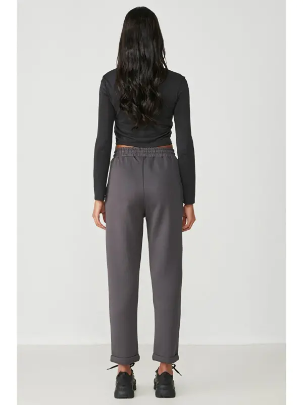 Double Paça Eşofman Altı 807 Füme-Gri - 4