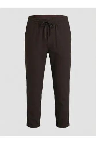 Double Paça Slim Fit Joger Pantolon-Kahverengi - 6