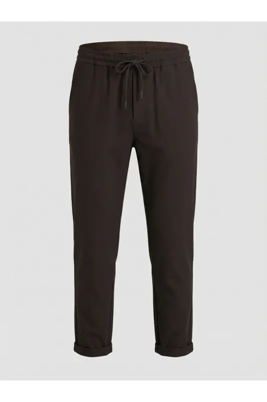 Double Paça Slim Fit Joger Pantolon-Kahverengi - 6