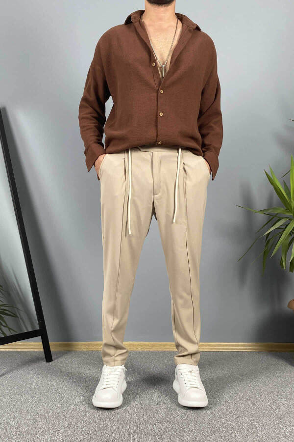 Double Pleated Jogger Pants - 19