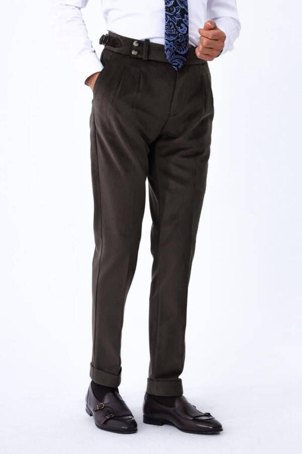 Double Pleated Men's Pants - Stylish and Comfortable Design - 1