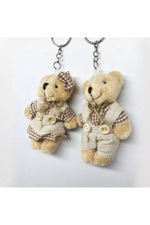 Double Plush Bear Keychain Cute Girl Boy Toy Bear - 2