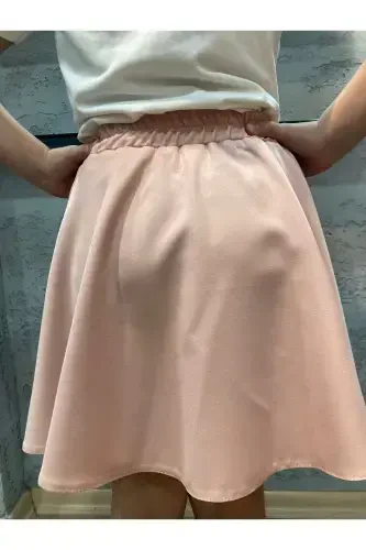 Double Powder Plain Skirt-Powder - Modazone (1)