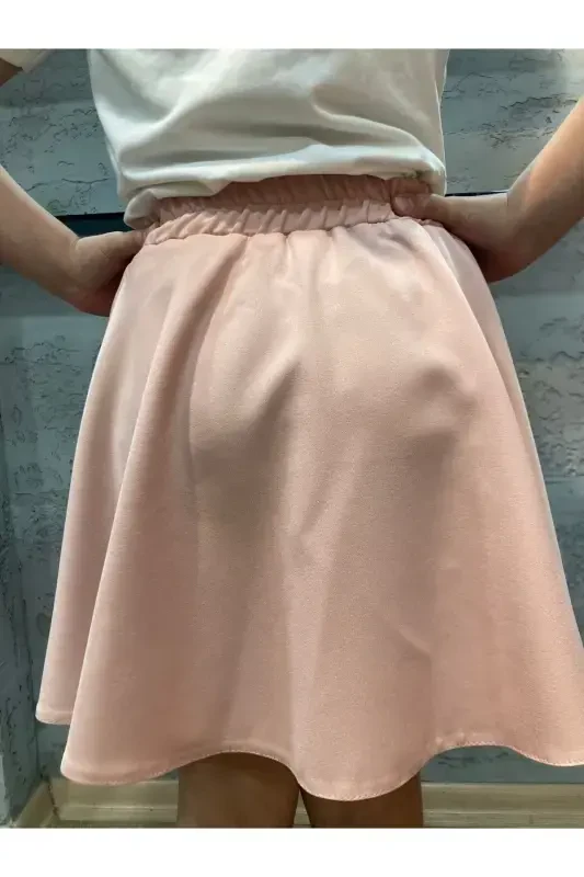 Double Powder Plain Skirt-Powder - 2