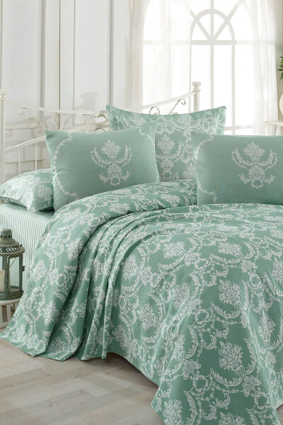 Double Printed Duvet Set Pure Aquamarine - ENLORA HOME (1)