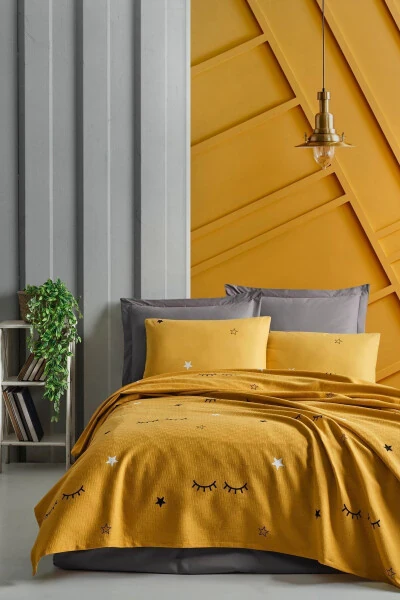 Double Printed Pike Set Yellow - EPONJ HOME