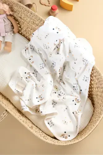 Double Sided Baby and Kid Blanket 100% Cotton Oeko-tex Certified 100x85 Cm-Koala - BONDBERRO (1)