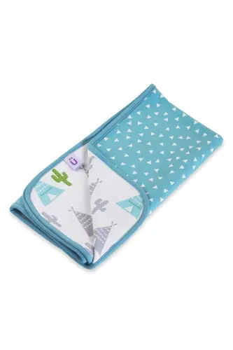 Double Sided Baby Blanket-Blue - 1