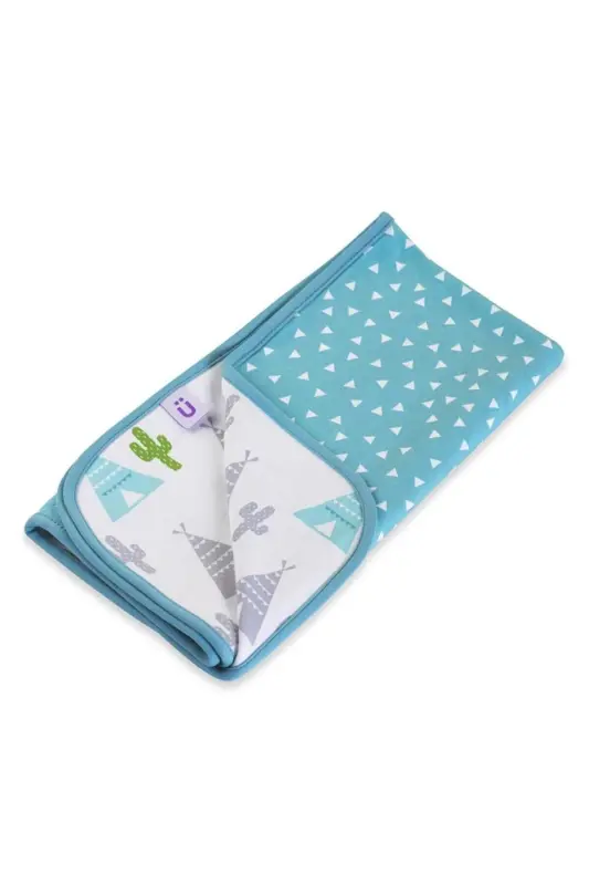 Double Sided Baby Blanket-Blue - 1