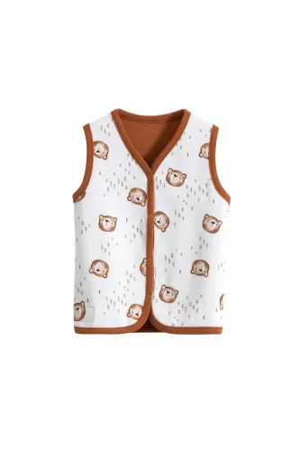 Double Sided Baby Vest Organic Cotton-brown? - 3