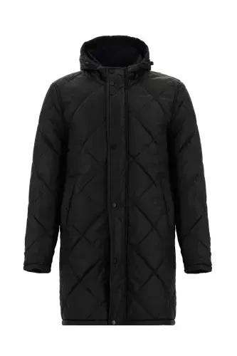 Double-sided, hooded puffer sports jacket - KIĞILI (1)