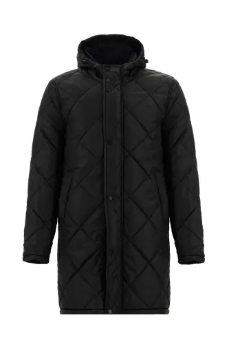 Double-sided, hooded puffer sports jacket - KIĞILI (1)