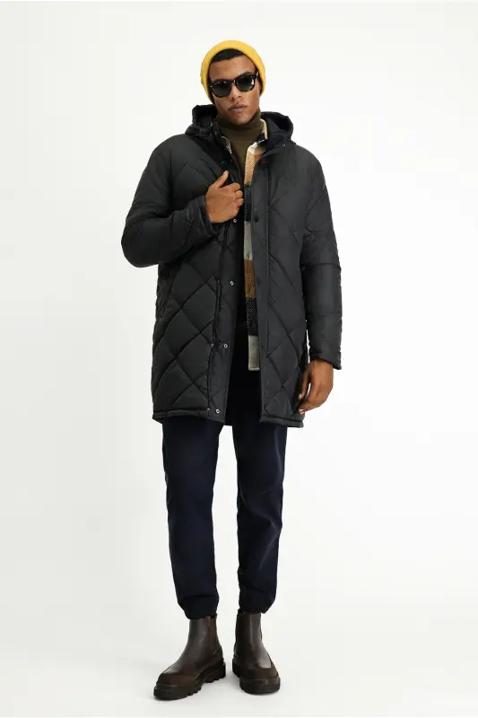 Double-sided, hooded puffer sports jacket - 7