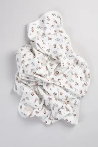 Double Sided Interlock Blanket & Cover %100 Cotton Oeko-tex Certified 100 X 85 Cm - 5