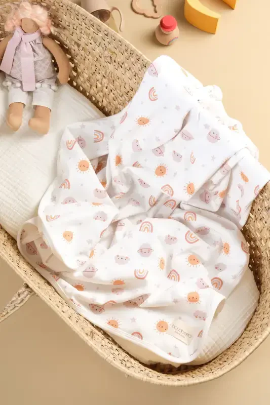 Double Sided Interlock Blanket & Cover 100% Cotton Oeko-tex Certified 100 X 85 Cm-Sun - BONDBERRO