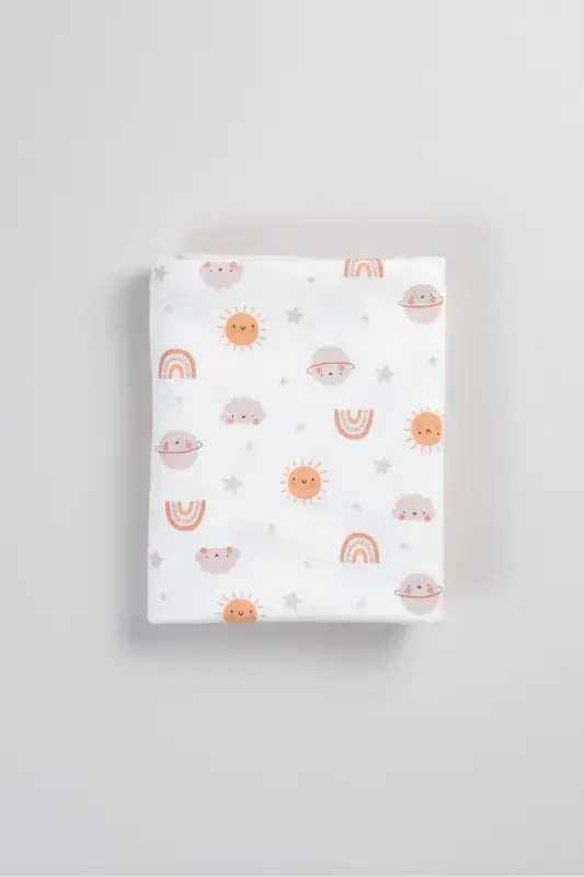 Double Sided Interlock Blanket & Cover 100% Cotton Oeko-tex Certified 100 X 85 Cm-Sun - 3