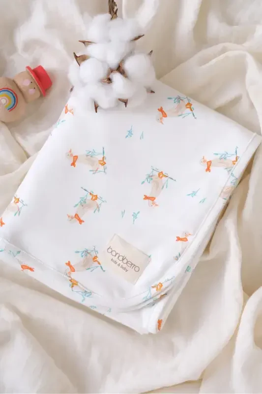 Double Sided Interlock Cover & Blanket 100% Cotton Oeko-tex Certified 100 X 85 Cm-Goose - 5