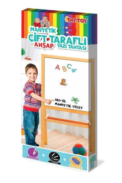 Double-Sided Magnetic Wooden Writing Board - 20